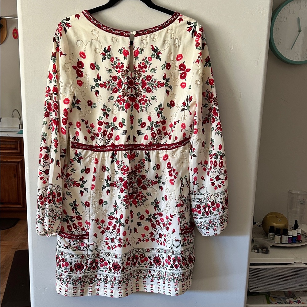Free People Floral Mini Dress - Red and White - Picture 4 of 4